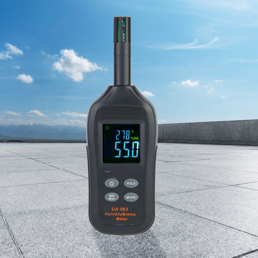 UA963 Digitales Temperatur- und Feuchtigkeitsmessgerät – Thermometer Hygrometer mit Taupunkt- und Feuchtkugeltemperatur