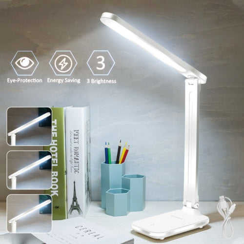 LED Klemmleuchte Dimmbar Schreibtischlampe Leselampe Flexibel USB Tisch-Lampe DE