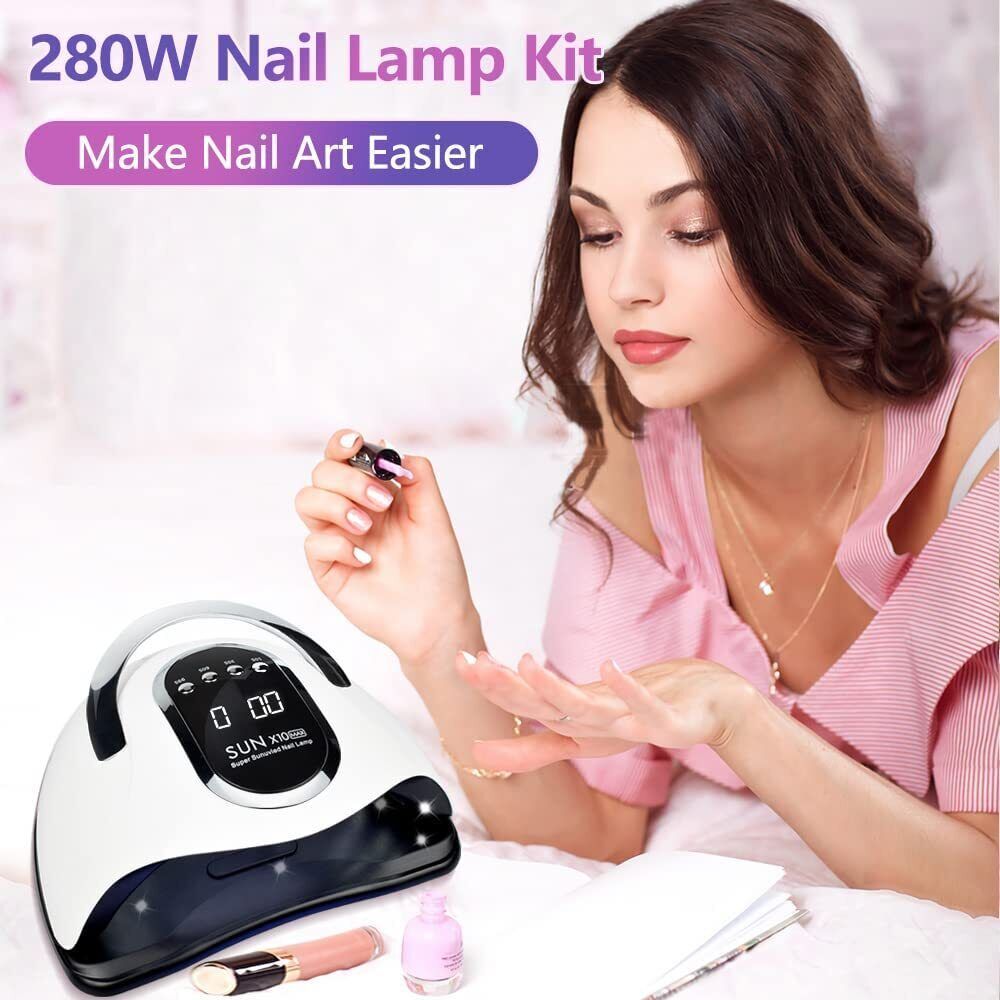 280W Gel Lichthartungsgerat Sensor Nageltrockner Mit 4 Timer LED UV Nagel Lampe